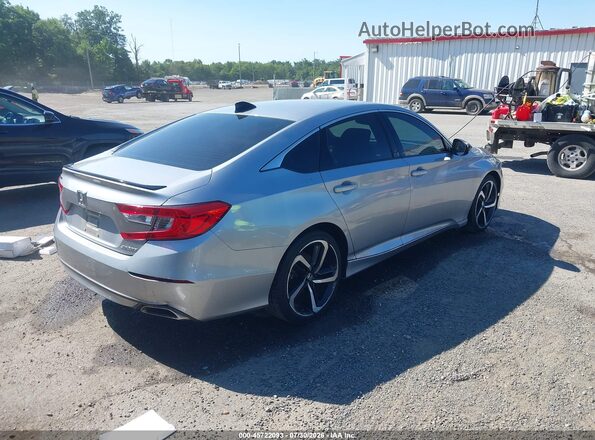 1HGCV1F3XMA106687 2021 HONDA ACCORD Серебряный Задняя правая четверть