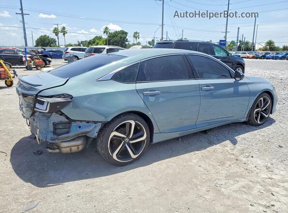 1HGCV1F3XNA006204 2022 HONDA ACCORD Бирюзовый Задняя правая четверть