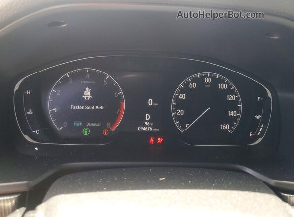 1HGCV1F3XNA006204 2022 HONDA ACCORD Бирюзовый Вид щитка приборов