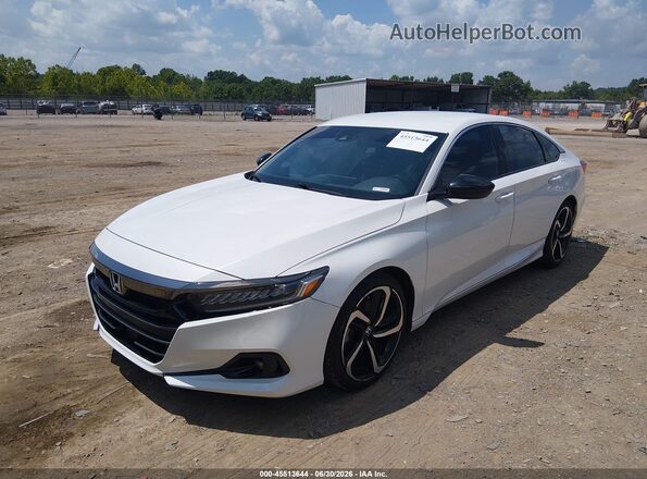 1HGCV1F3XNA008468 2022 HONDA ACCORD White Առջևի ձախ երեք քառորդ տեսարան