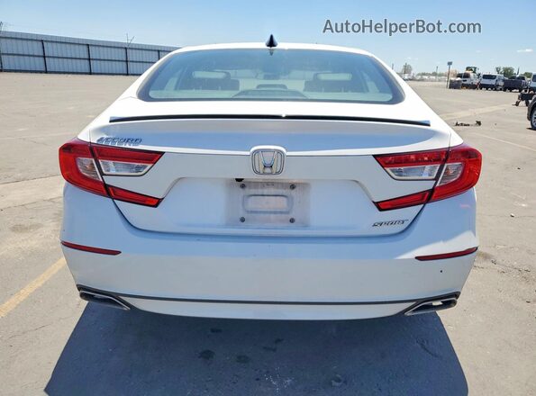 1HGCV1F3XNA075636 2022 HONDA ACCORD White Rear view