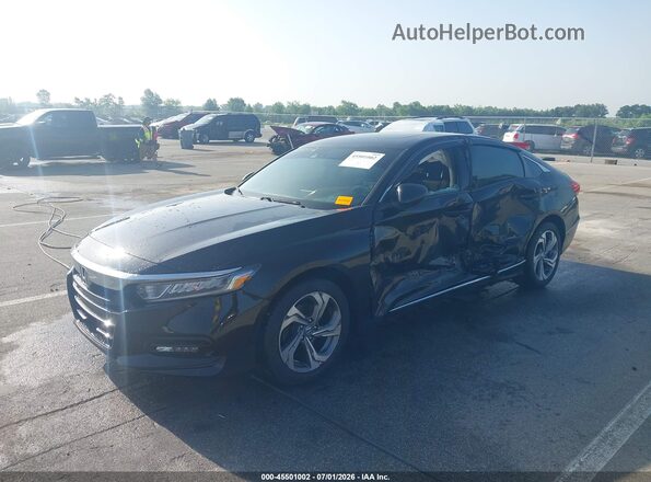 1HGCV1F40KA148727 2019 HONDA ACCORD Black Vista tres cuartos delantera izquierda