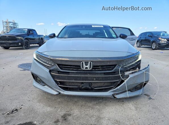 1HGCV1F40MA068055 2021 HONDA ACCORD Gray Widok z przodu