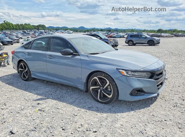 1HGCV1F40MA073658 2021 HONDA ACCORD Серый Передняя правая четверть