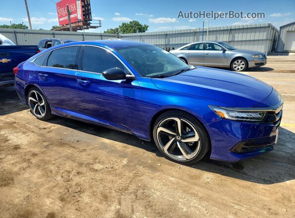 1HGCV1F40NA080157 2022 HONDA ACCORD Blue Front right
