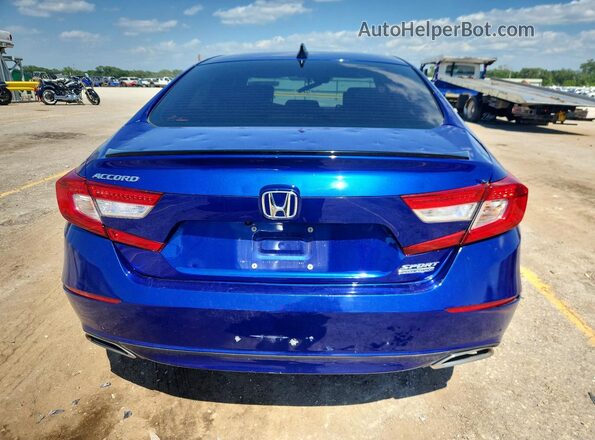 1HGCV1F40NA080157 2022 HONDA ACCORD Blue Rear view