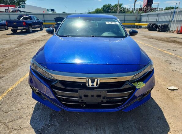 1HGCV1F40NA080157 2022 HONDA ACCORD Blue Front view