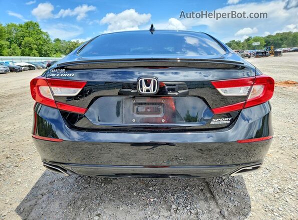 1HGCV1F40NA081583 2022 HONDA ACCORD Black Вид ззаду