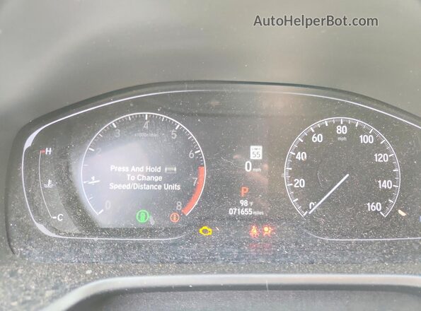 1HGCV1F40NA081583 2022 HONDA ACCORD Black Вид щитка приладів
