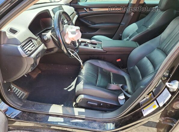 1HGCV1F40NA081583 2022 HONDA ACCORD Black Вид салону спереду