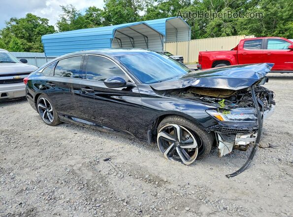 1HGCV1F40NA081583 2022 HONDA ACCORD Black Передня права чверть