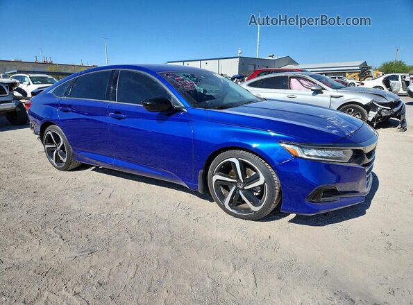 1HGCV1F40NA091210 2022 HONDA ACCORD Blue წინა მარჯვენა
