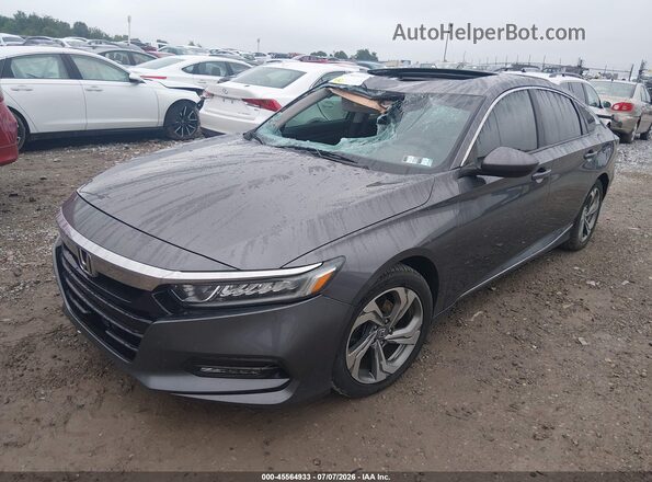 1HGCV1F41JA054032 2018 HONDA ACCORD Серый Передняя левая четверть