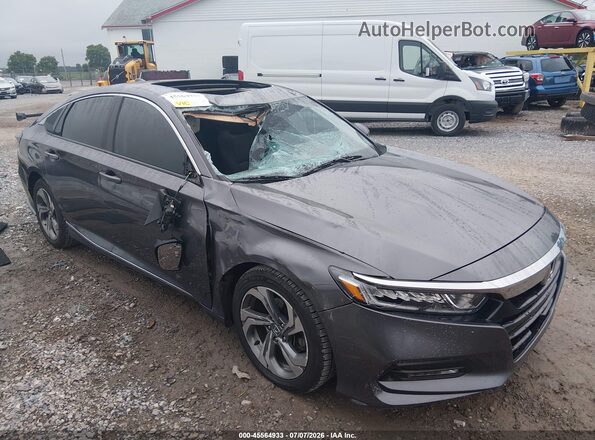 1HGCV1F41JA054032 2018 HONDA ACCORD Серый Вид спереди