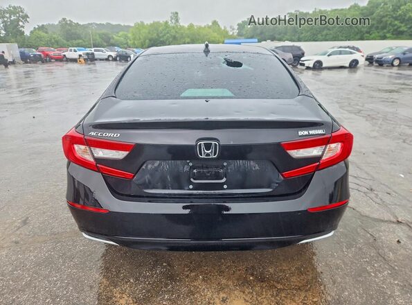 1HGCV1F41JA060607 2018 HONDA ACCORD Black Հետևի տեսք