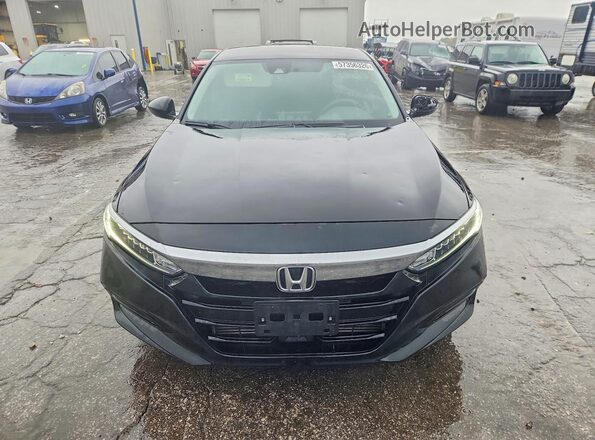 1HGCV1F41JA060607 2018 HONDA ACCORD Black Դիմացի տեսք
