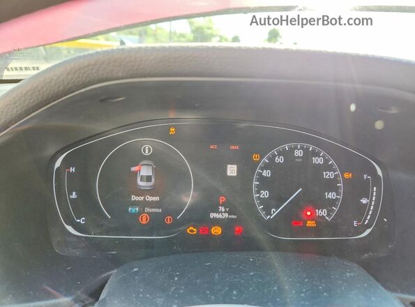 1HGCV1F41KA040231 2019 HONDA ACCORD Red Vista del cuadro de instrumentos