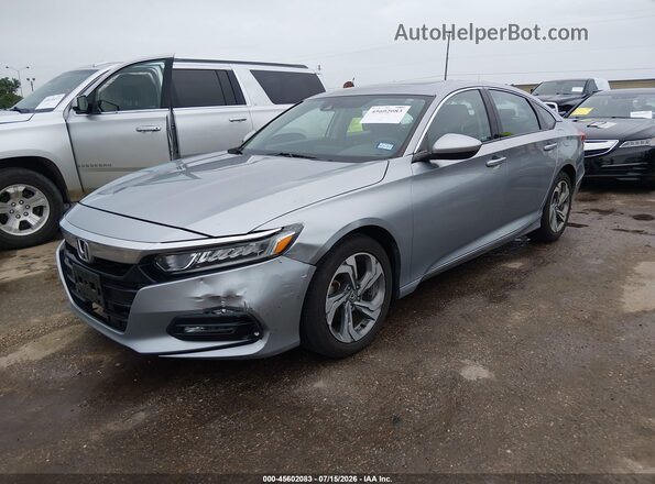 1HGCV1F41KA117874 2019 HONDA ACCORD Silver წინა მარცხენა ხედი სამი მეოთხედიდან
