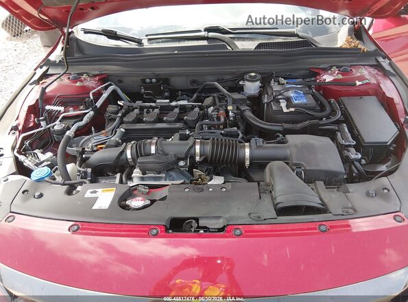 1HGCV1F41MA061163 2021 HONDA ACCORD Red Widok z tyłu