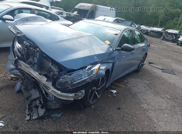 1HGCV1F41NA043683 2022 HONDA ACCORD Gray Передня ліва чверть