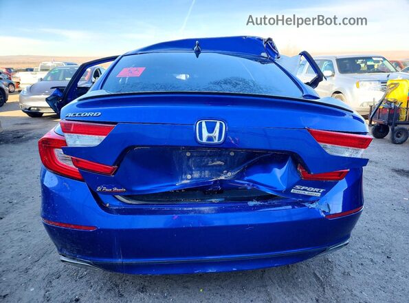 1HGCV1F41NA074819 2022 HONDA ACCORD Blue Вид ззаду