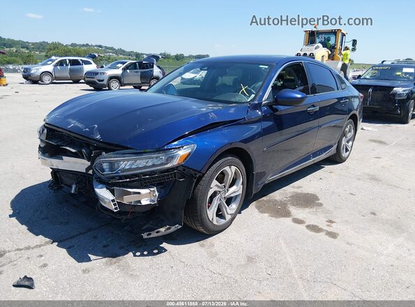 1HGCV1F42JA147593 2018 HONDA ACCORD Blue Vista tres cuartos delantera izquierda