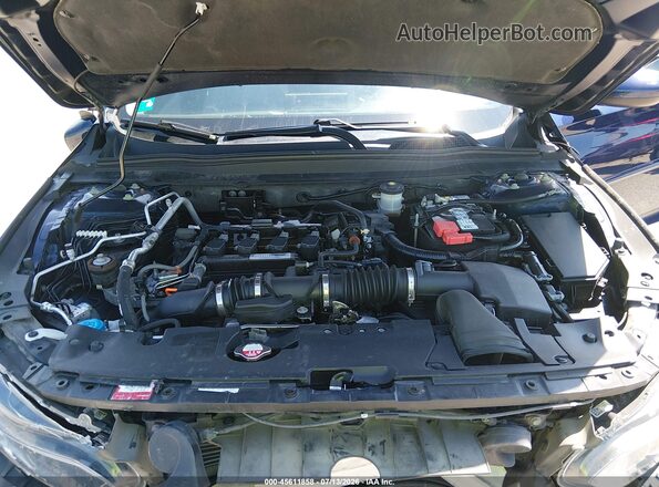 1HGCV1F42JA147593 2018 HONDA ACCORD Blue Vista trasera