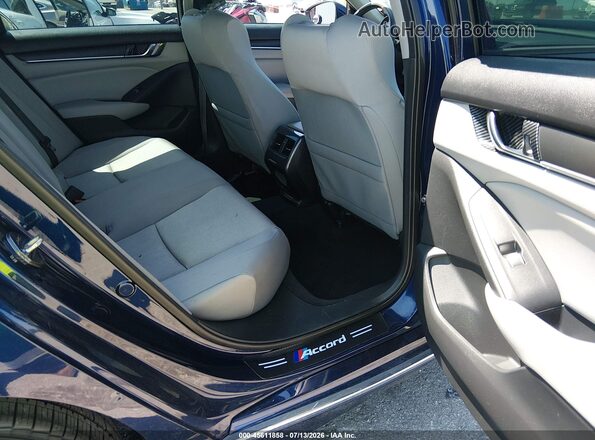 1HGCV1F42JA147593 2018 HONDA ACCORD Blue Vista de la etiqueta del VIN