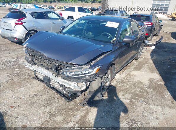 1HGCV1F42KA060360 2019 HONDA ACCORD Gray Передня ліва чверть