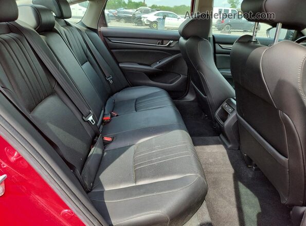 1HGCV1F42MA003238 2021 HONDA ACCORD Красный Вид задних сидений