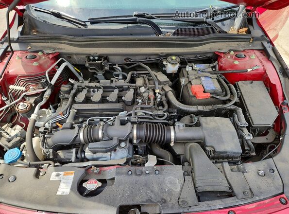 1HGCV1F42MA003238 2021 HONDA ACCORD Красный Вид задней части салона