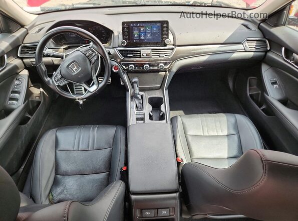 1HGCV1F42MA003238 2021 HONDA ACCORD Красный Вид панели приборов