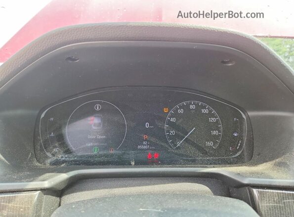 1HGCV1F42MA003238 2021 HONDA ACCORD Красный Вид щитка приборов