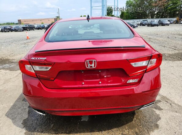 1HGCV1F42MA003238 2021 HONDA ACCORD Красный Вид сзади