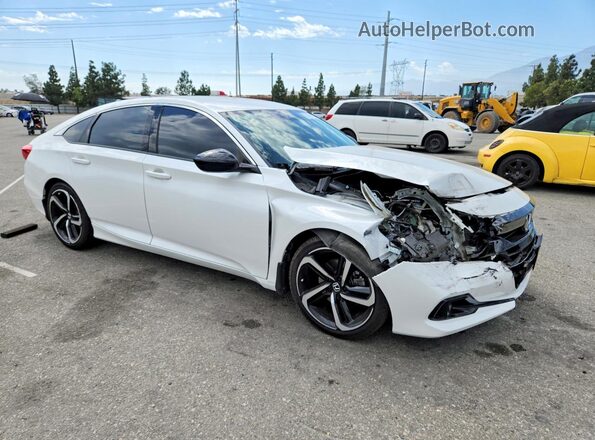 1HGCV1F42MA037650 2021 HONDA ACCORD White Delantero derecho