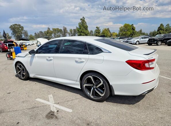 1HGCV1F42MA037650 2021 HONDA ACCORD White Trasero izquierdo
