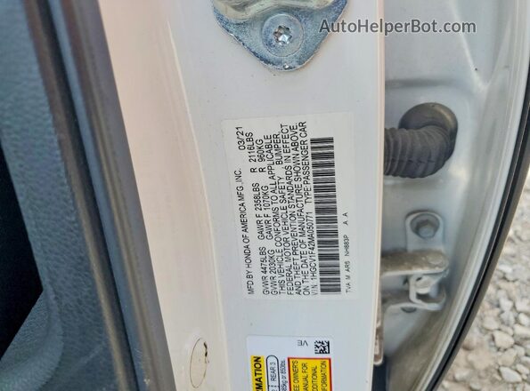 1HGCV1F42MA050771 2021 HONDA ACCORD White Engine compartment view