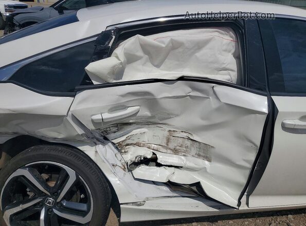 1HGCV1F42MA050771 2021 HONDA ACCORD White Rear seats view