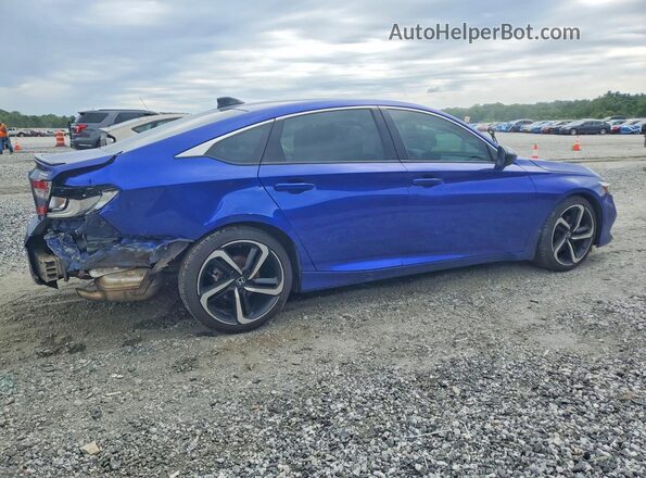 1HGCV1F42MA124240 2021 HONDA ACCORD Blue Հետևի աջ