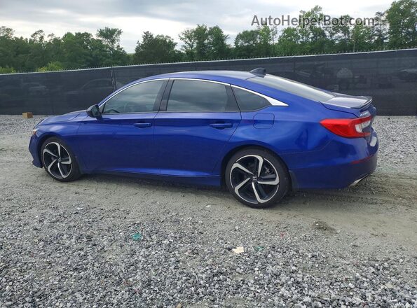 1HGCV1F42MA124240 2021 HONDA ACCORD Blue Հետևի ձախ