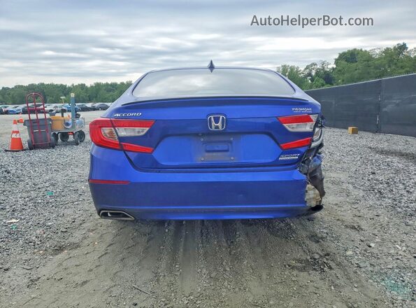 1HGCV1F42MA124240 2021 HONDA ACCORD Blue Հետևի տեսք