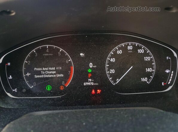 1HGCV1F42NA020039 2022 HONDA ACCORD Gray Вид щитка приладів