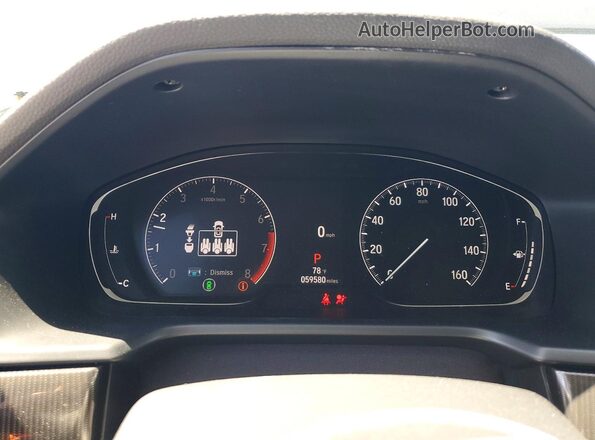 1HGCV1F42NA036581 2022 HONDA ACCORD Black Widok zestawu wskaźników