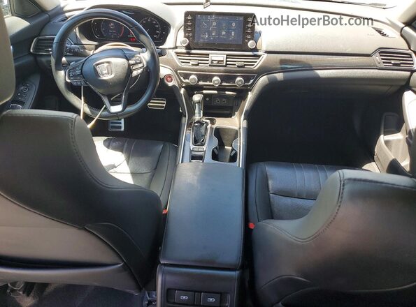 1HGCV1F42NA036581 2022 HONDA ACCORD Black Widok deski rozdzielczej