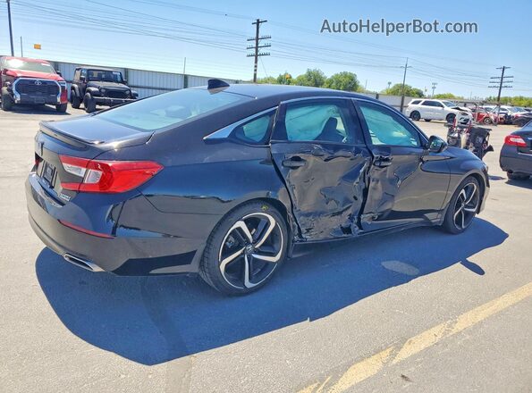 1HGCV1F42NA036581 2022 HONDA ACCORD Black Tył prawy