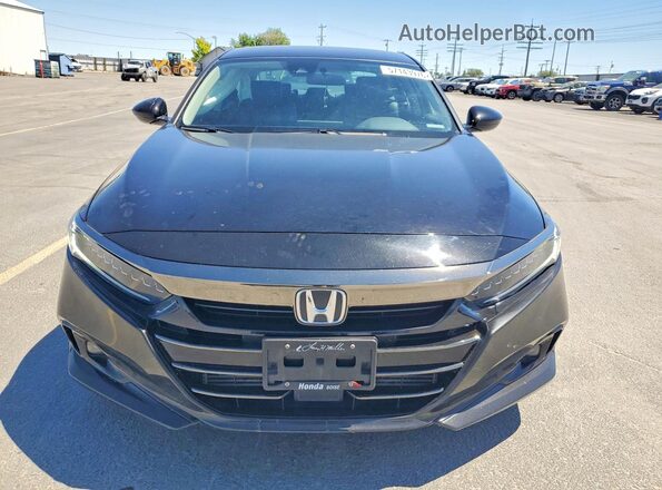 1HGCV1F42NA036581 2022 HONDA ACCORD Black Widok z przodu