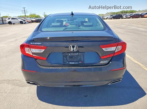 1HGCV1F42NA036581 2022 HONDA ACCORD Black Widok z tyłu