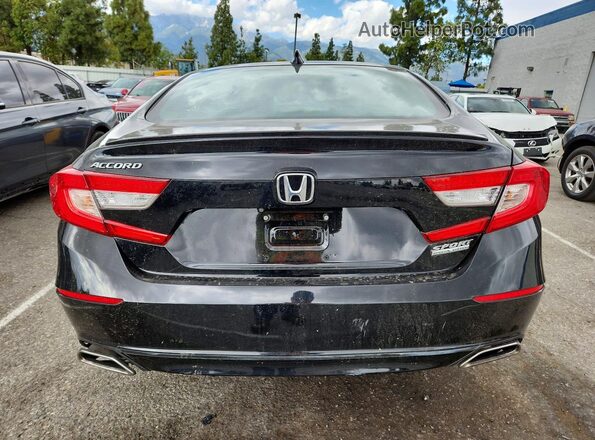 1HGCV1F42NA082363 2022 HONDA ACCORD Black Հետևի տեսք