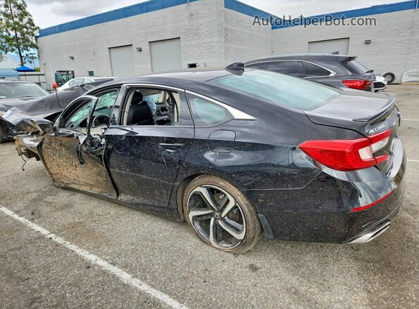 1HGCV1F42NA082363 2022 HONDA ACCORD Black Հետևի ձախ