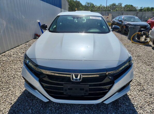 1HGCV1F42NA113143 2022 HONDA ACCORD Белый Вид спереди
